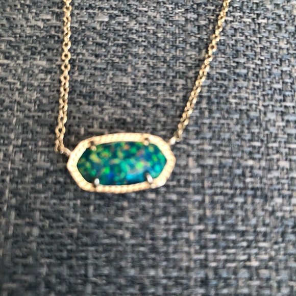 Kendra Scott Elisa Marine Opal Gold Necklace